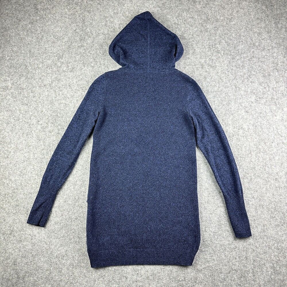 Akini Anthropologie Knit Hoodie Sweater Womens S Blue Yoga Gym Coastal Tunic - Picture 11 of 14